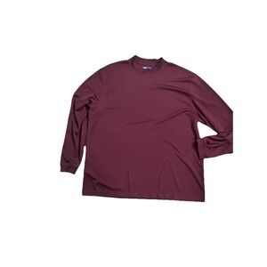 Pro Tour Air Play Mens Long Sleeve Maroon Burgundy Golf Pullover Sz XXL Mock